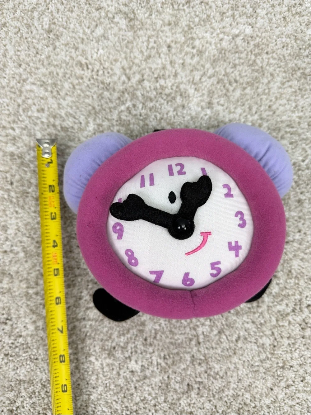 Vintage 1998 Blue's Clues Tickety Tock Clock Plush Eden Viacom Moveable Hands
